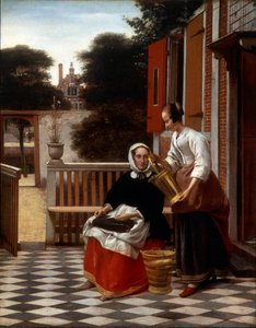 Egy úrnő és a szolgálólánya, 1660. alkotó: Pieter de Hooch