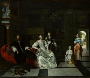 A Jacott-Hoppesack család alkotó: Pieter de Hooch