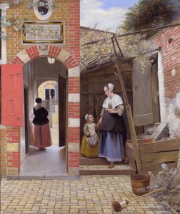 Egy ház udvara Delftben alkotó: Pieter de Hooch