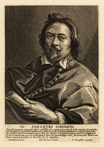 Jacques Jordaens, flamand festő, rajzoló és gobelintervező portréja, aki történeti festményeiről, műfaji jeleneteiről és portréiról ismert alkotó: Pieter de II Jode
