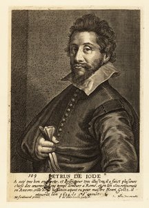 Idősebb Pieter de Jode flamand nyomdász, rajzoló, kiadó és festő portréja alkotó: Pieter de II Jode