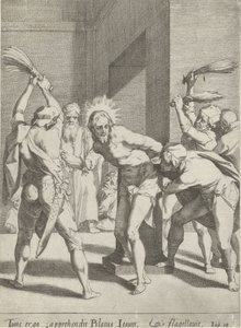 Geseling van Christus Passie van Christus (sorozat címe) Passió és feltámadás (sorozat címe) alkotó: Pieter de Jode (I)