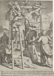 Kruisafneming Passie van Christus (sorozat címe) Passió és feltámadás (sorozat címe) alkotó: Pieter de Jode (I)