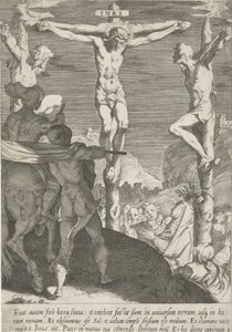 Kruisiging van Christus Passie van Christus (sorozat címe) Passió és feltámadás (sorozat címe) alkotó: Pieter de Jode (I)