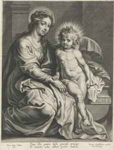 Mária Krisztus gyermekével a kiságyban