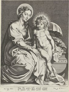 Mária Krisztus gyermekével a kiságyban alkotó: Pieter de Jode (I)