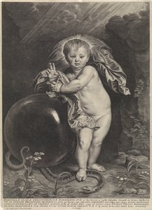 Krisztus gyermek gömbbel