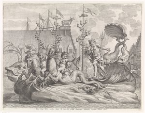 Látvány Neptun szekerével A bíboros-csecsemő örömteli belépése Gentben, 1635 (sorozat címe)