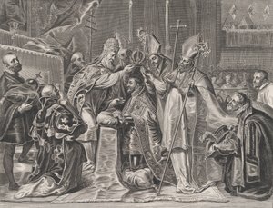 24. tábla: V. Károlyt a pápa császárrá koronázta, William Becanus Serenissimi P... című művéből, 1636.