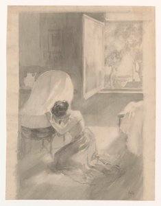 Anya a kiságyban alkotó: Pieter de Josselin