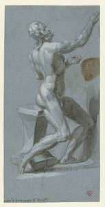 Meztelenül ülő férfi, jobbra nézve alkotó: Pieter de Kempener
