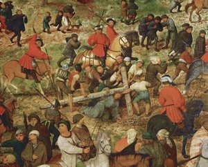 Jézus viszi a keresztet (festmény tölgyfára) alkotó: Pieter the Elder Bruegel