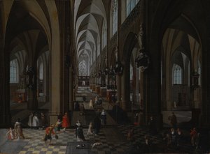 Az antwerpeni katedrális belseje, 1651