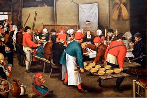 Evora Múzeum. Brueghel, Pieter az ifjabb (1564-1638 körül). Esküvői lakoma (vagy paraszti esküvő)