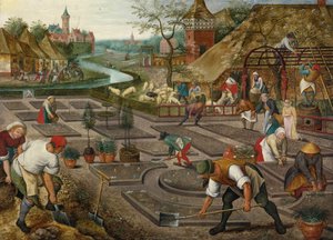 Spring par Brueghel, Pieter, az ifjabb (1564-1638). Olaj, fa, méret: 41,9x57,2, c. 1625-1630, Magángyűjtemény