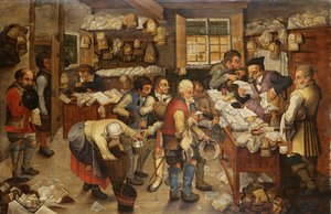 A tizedfizetés, 1619 alkotó: Pieter Brueghel the Younger