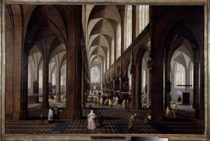 Az antwerpeni székesegyház belső képe Pieter Neefs the Jeune festménye (1620-1675) alkotó: Pieter the Younger Neefs