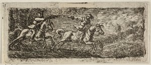 Két lovas harcol alkotó: Pieter van Laer