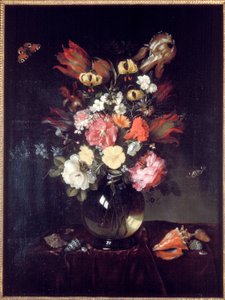 "Váza és virágok", 1655. alkotó: Pieter van de Venne