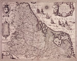 Egyesült Hollandia tartomány térképe (metszet) alkotó: Pieter van den Keere