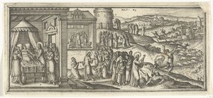 Krisztus gyógyulásai Bibliai jelenetek (sorozat címe) alkotó: Pieter van der Borcht (I)