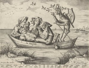 A kék csónak Bie blau schuijte (cím a tárgyon) alkotó: Pieter van der Heyden