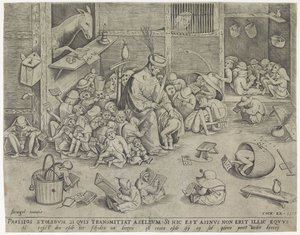 A szamár az iskolában alkotó: Pieter van der Heyden