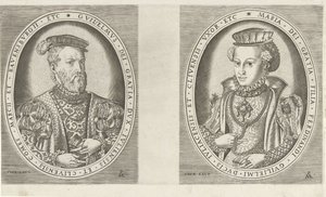 II. Vilmos gelrei herceg és Osztrák Mária, Gelre hercegnő portréi Uralkodók portréi (sorozat címe) alkotó: Pieter van der Heyden
