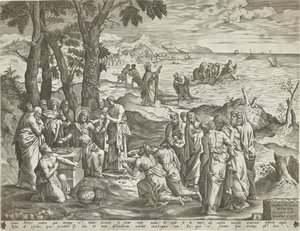 Csodálatos halfogás és csodálatos etetés alkotó: Pieter van der Heyden
