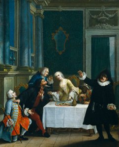 "The snack with the masks"" Commedia dell