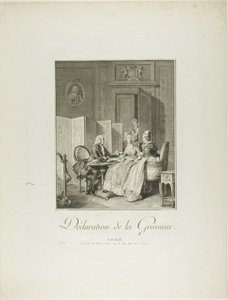Terhesség bejelentése, a Monument du Costume Physique et Moral de la fin du Dix-huitième siècle-ból