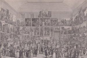 Kiállítás a Salon du Louvre-ban 1787-ben.
