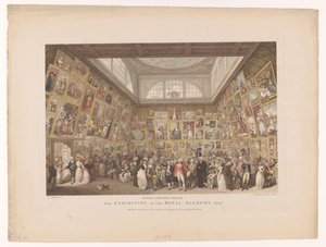 Tentoonstelling a de Royal Academy Londonban 1787-ben A Királyi Akadémia kiállítása, 1787 (cím a tárgyon)