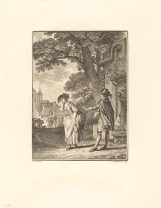 A falu jósa (Colette sírva) alkotó: Pietro Antonio Martini after Jean Michel Moreau