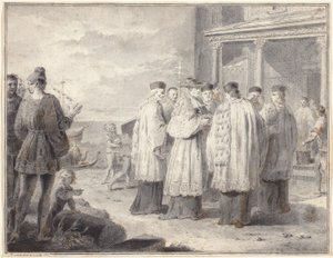 Paulinus, aquileiai bíboros és pátriárka áthelyezi székhelyét Gradóra
