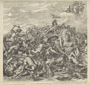 Arbellai csata (bal oldal) alkotó: Pietro Aquila