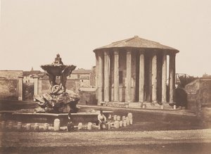Vesta temploma, 1850-es évek. alkotó: Pietro Dovizielli