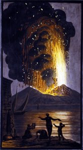 A kitörő vesuvius. Ezt a gouache-t Pierre Fabris készítette Sir William Hamilton nápolyi angol nagykövet kérésére.Bibl. Braidense, Milánó. alkotó: Pietro Fabris