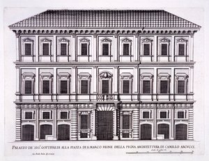 Palazzo Grazioli, Piazza San Marco, Róma, a „Palazzi di Roma” II. részéből, 1670-es években