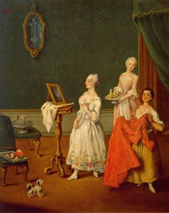 Lady At Her Toilette, Pietro Longhi (1701-1785), olaj, vászon, 61x50 cm alkotó: Pietro Longhi