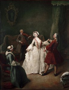 A tánclecke (olaj, vászon, kb. 1741) alkotó: Pietro Longhi