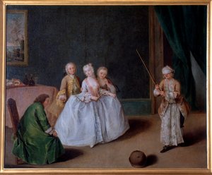 A fazék játéka (Festészet, 1760 körül) alkotó: Pietro Longhi