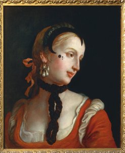 Velence: Nő szépségfolttal, Pietro Longhi alkotó: Pietro Longhi