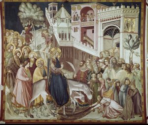 Krisztus belépése Jeruzsálembe – Pietro Lorenzetti freskója (1280-1348)