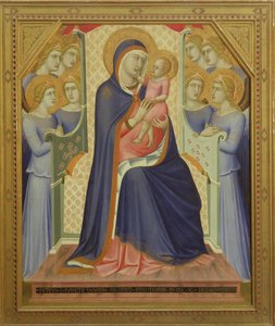 Szűz és angyalokkal trónoló gyermek, 1340 (tempera a panelen) alkotó: Pietro Lorenzetti
