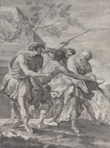 Mózes Jethro leányai védelmében, 1732-50.