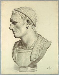 Egy római szenátor mellszobra (gipszből készült) alkotó: Pietro Montana