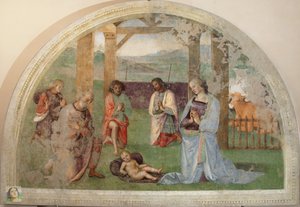 A pásztorok imádása alkotó: Pietro Perugino