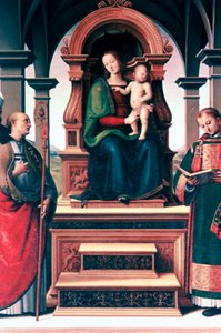 Madonna és gyermeke a szentekkel, 1470-1523 alkotó: Pietro Perugino