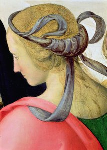 Szűz házassága, részlet a Szűzek egyik társát ábrázolva, 1500-04 olaj, vászon részlet 53750 alkotó: Pietro Perugino